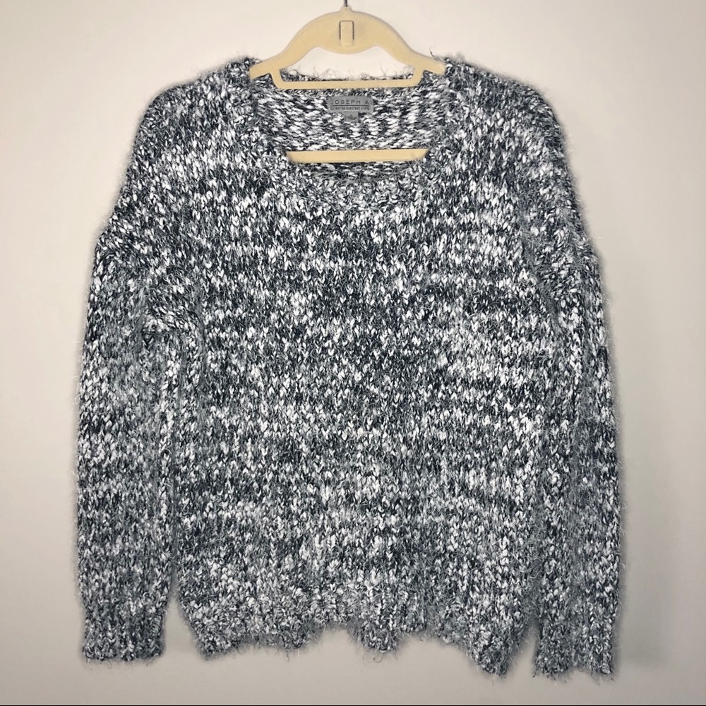 Joseph A. Knit Sweater Black White Size L